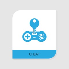 Editable filled Cheat icon from Gaming icons category. Isolated vector Cheat sign on white background