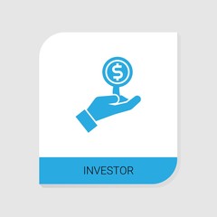 Editable filled Investor icon from Entrepreneurship icons category. Isolated vector Investor sign on white background