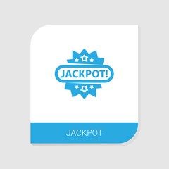 Editable filled Jackpot icon from Casino icons category. Isolated vector Jackpot sign on white background