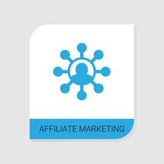 Editable filled Affiliate marketing icon from Digital Marketing icons category. Isolated vector Affiliate marketing sign on white background