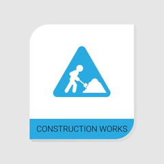 Editable filled construction works icon from Construction icons category. Isolated vector construction works sign on white background