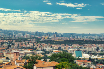 Fototapeta na wymiar Panorama of Ankara in Turkey
