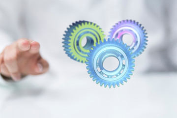 gear Technology setting concept background.