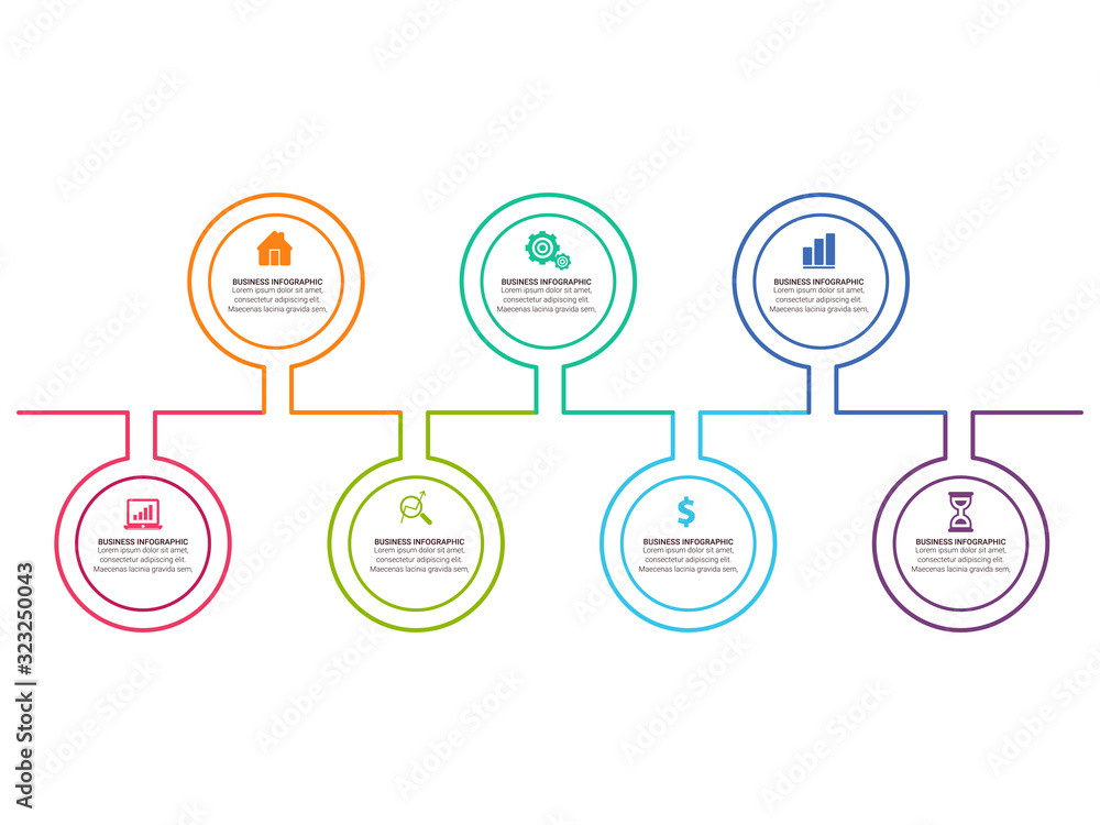 Poster business data visualization. timeline infographic icons designed for abstract background template