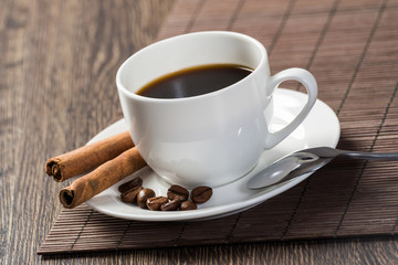 Strong natural coffee with spice