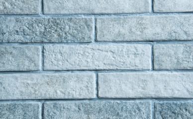 Brickwork. Gray and blue background. Brick texture