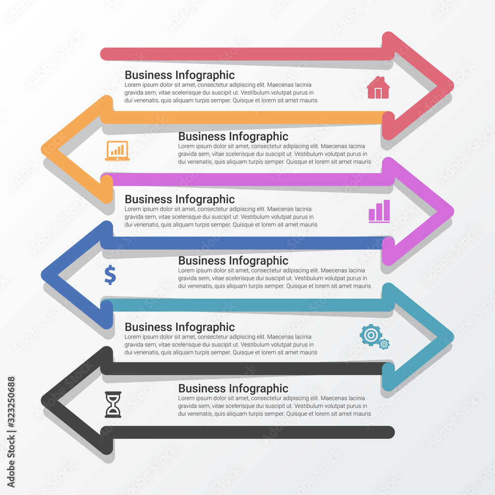 Poster business data visualization. timeline infographic icons designed for abstract background template