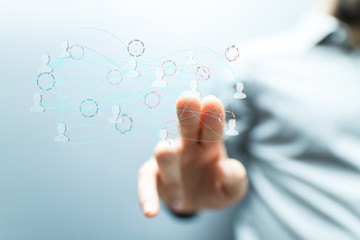 abstract social network scheme, which contains business people