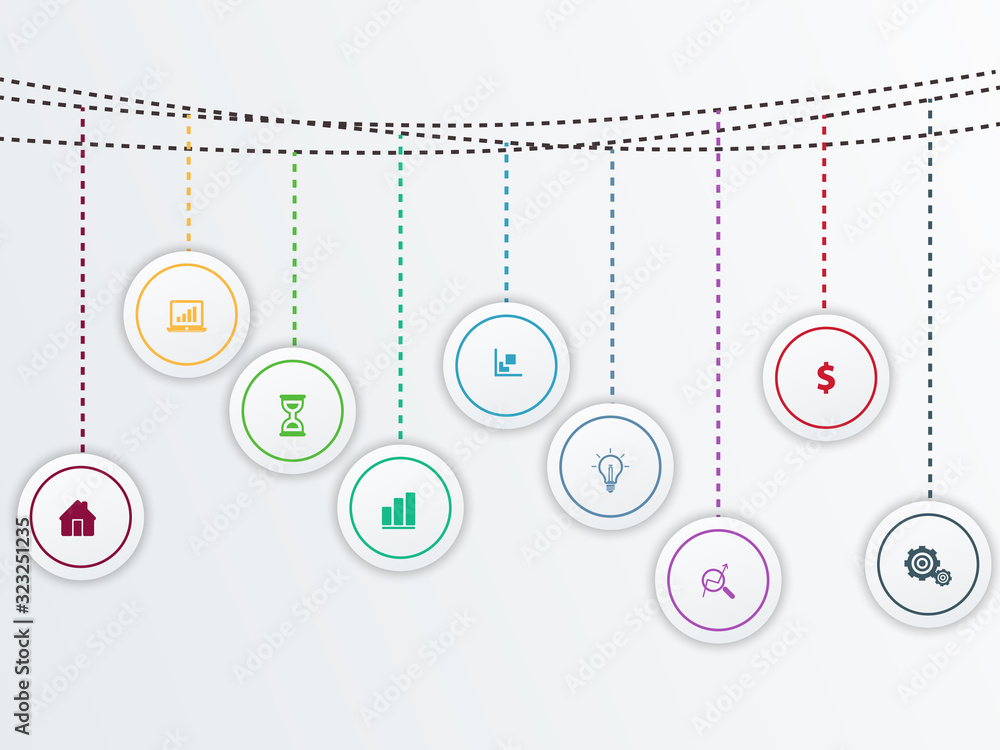 Poster business data visualization. timeline infographic icons designed for abstract background template