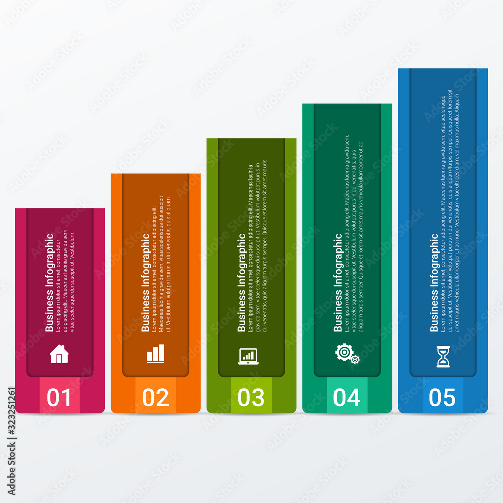 Poster business data visualization. timeline infographic icons designed for abstract background template