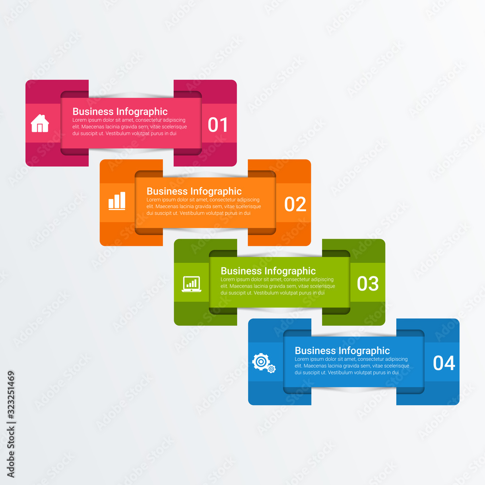 Poster business data visualization. timeline infographic icons designed for abstract background template