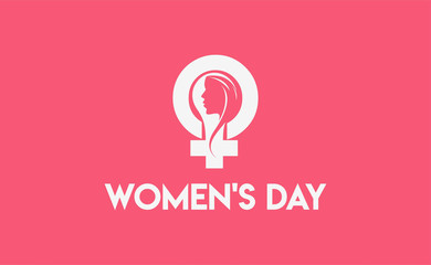 8 march Happy Women's Day Stylish Typography Text. Vector Illustration