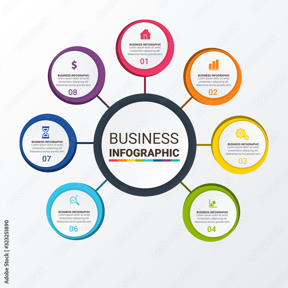 Poster business data visualization. timeline infographic icons designed for abstract background template