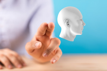 Frame of Mind series. Composition of human face .