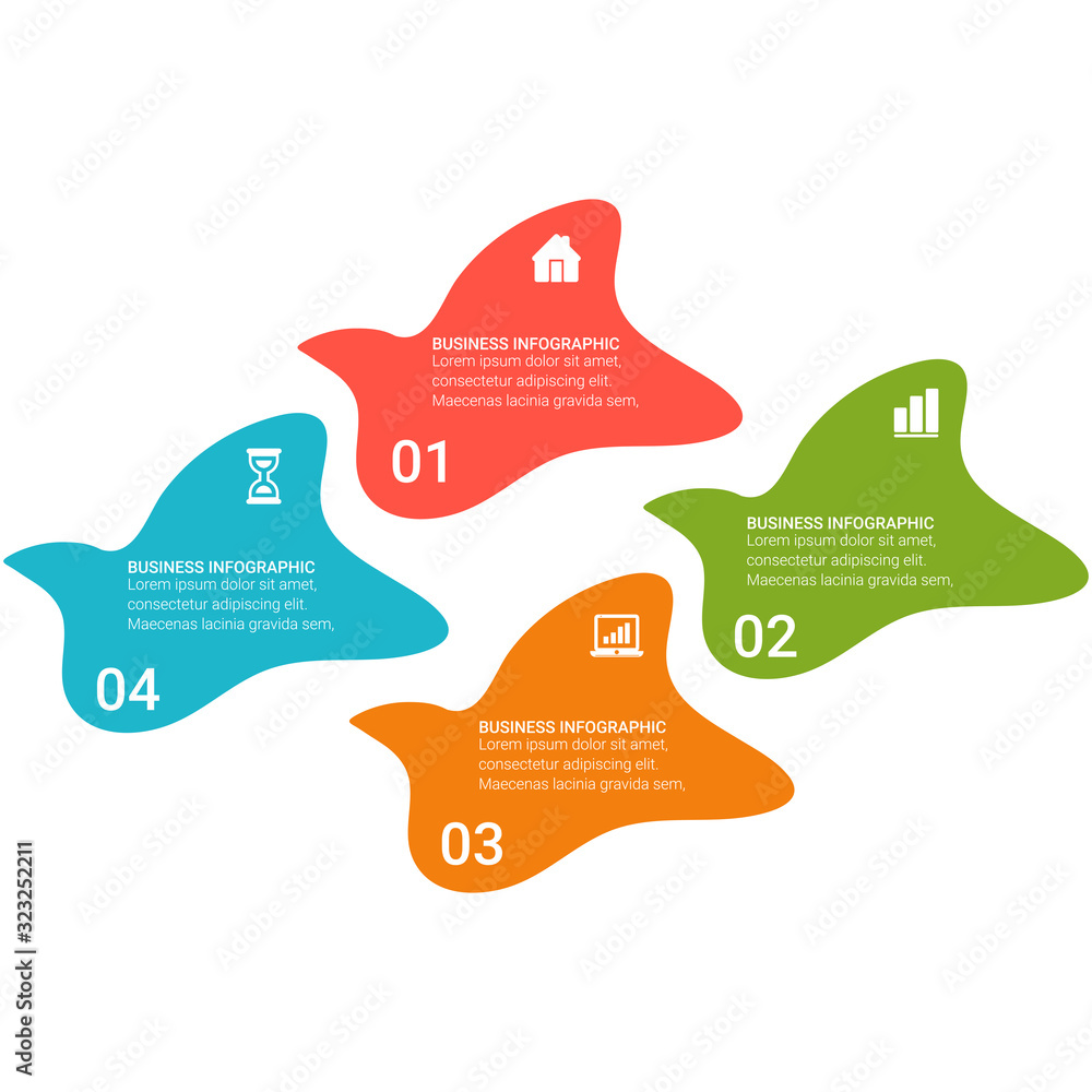 Poster business data visualization. timeline infographic icons designed for abstract background template