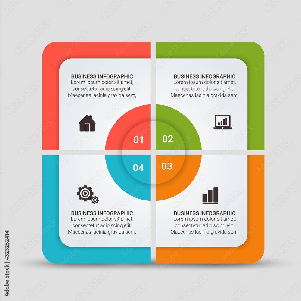 Poster business data visualization. timeline infographic icons designed for abstract background template