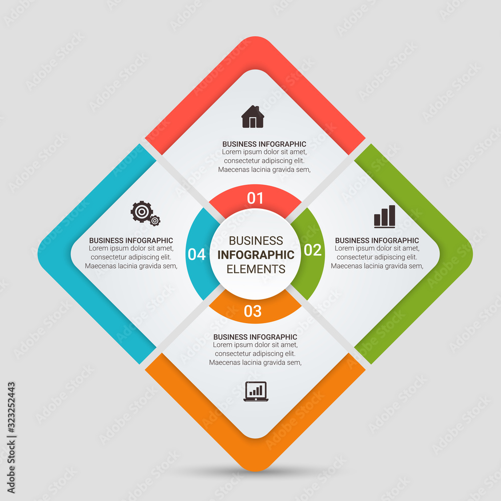 Poster business data visualization. timeline infographic icons designed for abstract background template