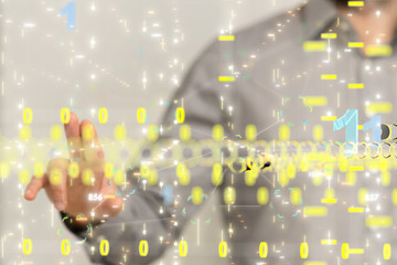Big data visualization. Network connection structure