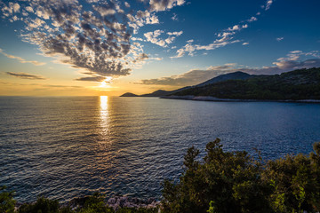 Sunset Above Sea - Mljet, Dalmatia, Croatia
