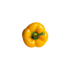 yellow bell pepper isolated on white background