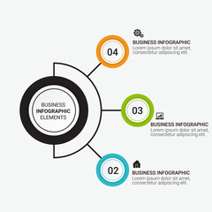  Business and other elements for infographic. Template for diagram, graph, presentation and chart. Business concept with 3, 4 and 5 options, parts, steps or processes.