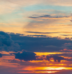 Beautiful clouds at sunset