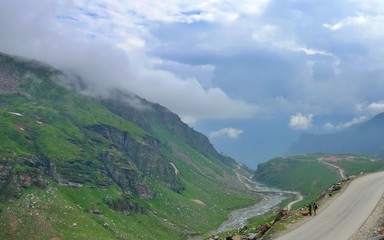 Motorbike road trip into the bare Himalayan mountains-  Ladakh, in the north of India 