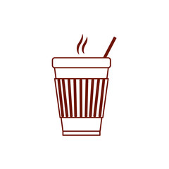 Isolated coffee mug drink line style icon vector design