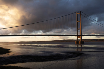 Humber Bridge on a Stormy Day