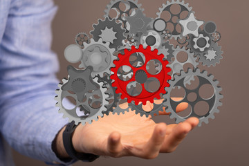 gear Technology setting concept background.