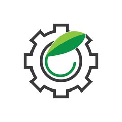 Gear leaf logo