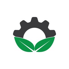 Gear leaf logo