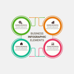 Presentation Template design. Business data graphs. Vector financial and marketing charts.