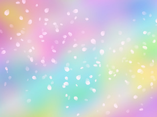 淡い色調の桜吹雪イラスト