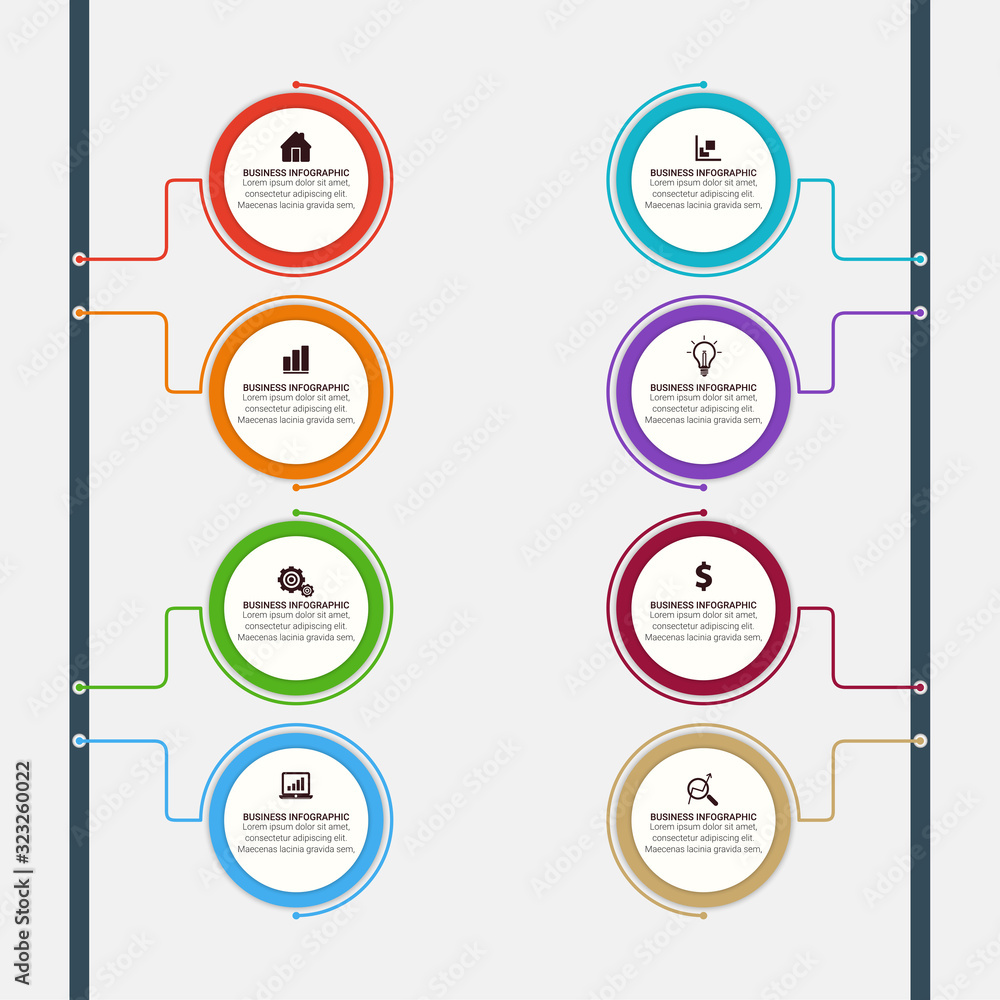 Poster presentation template design. business data graphs. vector financial and marketing charts.