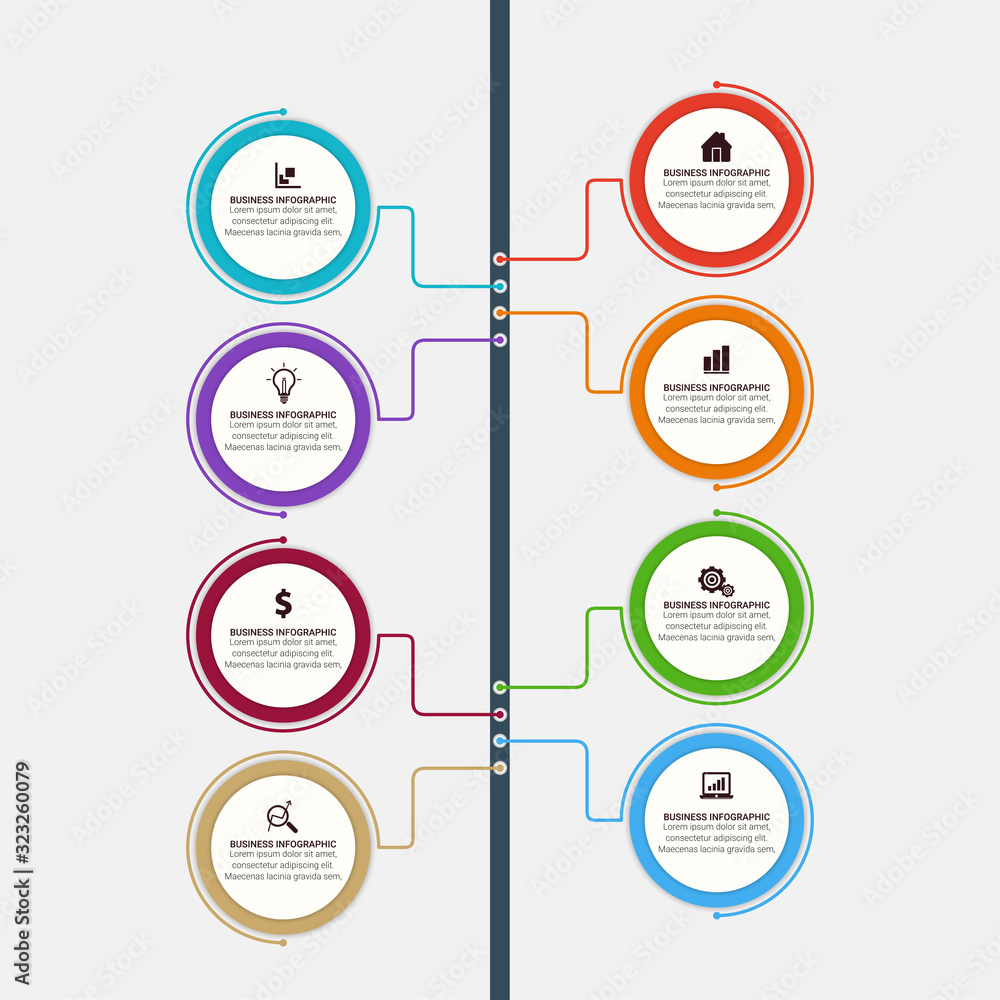 Poster presentation template design. business data graphs. vector financial and marketing charts.