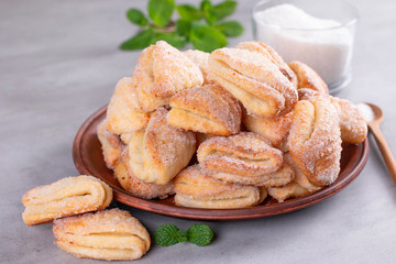 Cookies with cottage cheese and sugar