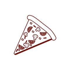 Isolated pizza line style icon vector design