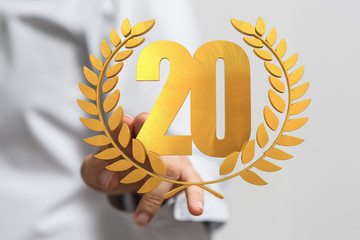 Template 3d  Years Anniversary Illustration.