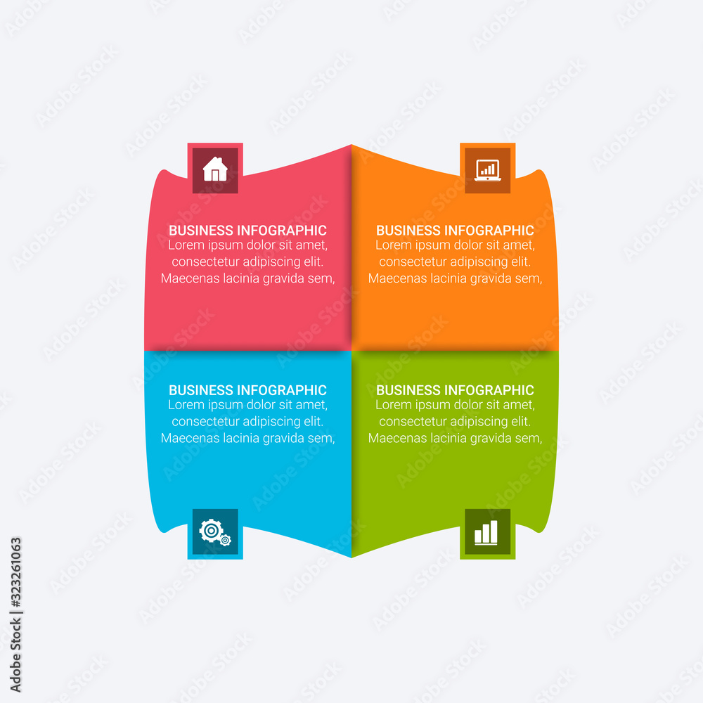 Poster presentation template design. business data graphs. vector financial and marketing charts.