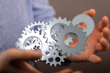 gear Technology setting concept background.