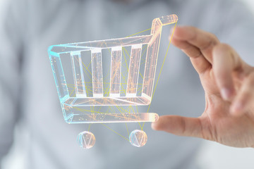 percent shopping digital in hand