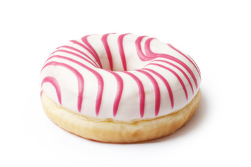 Sweet donuts with sugar icing isolated on a white background