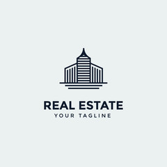 Fototapeta na wymiar real estate logo design template, Construction Architecture Building symbol vector editable