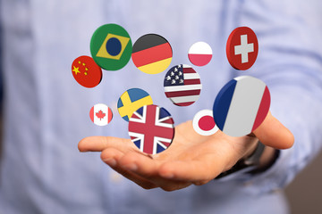 United Nations World Flags, illustration.