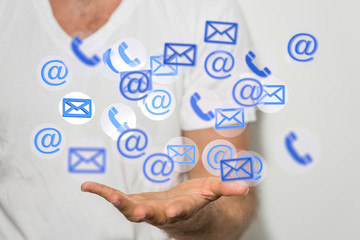 Online people network. Using internet for communication..