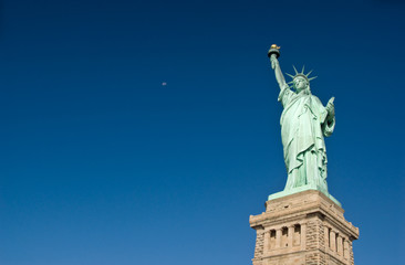 Fototapeta na wymiar Statue of Liberty in New York Harbor