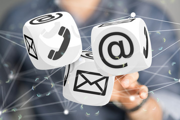 Online people network. Using internet for communication..