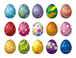 Easter eggs design on white background vector illustration