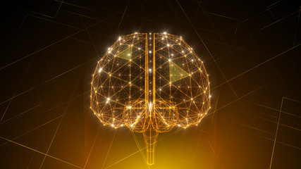 AI artificial intelligence digital network computer technologies 3D illustration